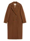 Max Mara Brown Double-breasted Coat In Brown