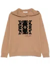 Max Mara Wool Yarn Sweatshirt In Brown