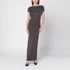 Max Mara Brown Dress In Viscose And Lurex Yarn In Brown
