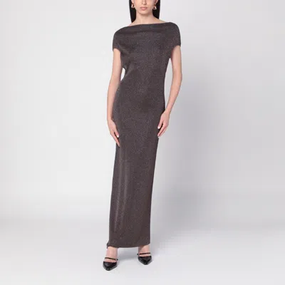 Max Mara Brown Dress In Viscose And Lurex Yarn