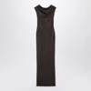 Max Mara Pianoforte Brown Dress In Viscose And Lurex Yarn Women In Brown