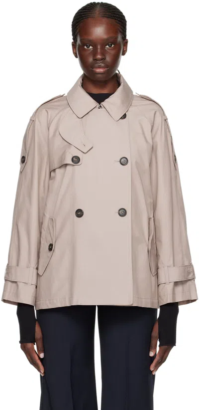 Max Mara Brown Dtrench Jacket In 8 Powder