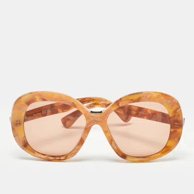 Pre-owned Max Mara Brown Edna Oversized Sunglasses
