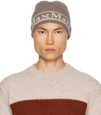 Max Mara Brown Educata Beanie In 003 Turtledove