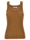 Max Mara Women Sleeveless Knitted Top In Brown