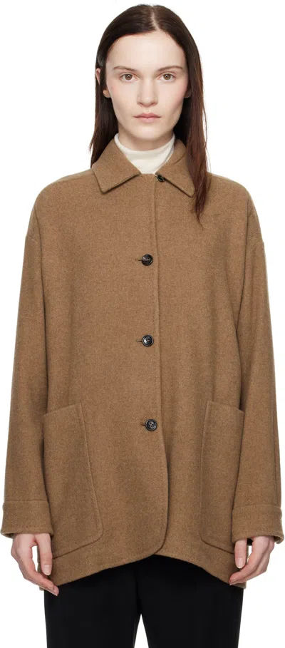 Max Mara Eligio Shetland Shirt Jacket In Cream