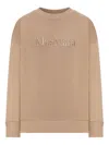Max Mara Brown Embroidered Cotton Sweatshirt In Brown