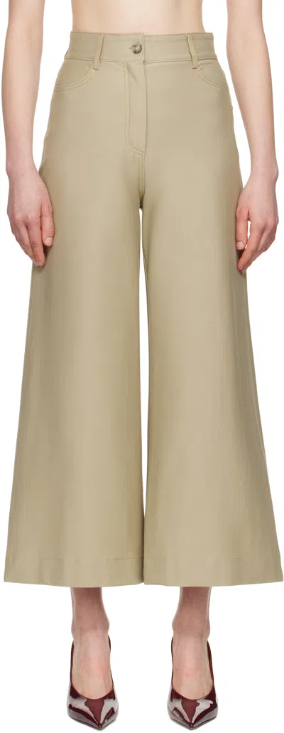 Max Mara Brown Fausto Trousers In 002 Sand
