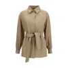 Max Mara Virgin Wool Jacket-shirt In Brown