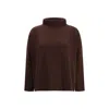 Max Mara Brown Fleece Wool Top In Brown