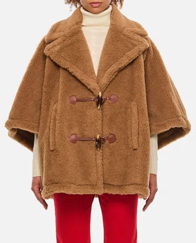 Max Mara Brown George Teddy Fabric Cape