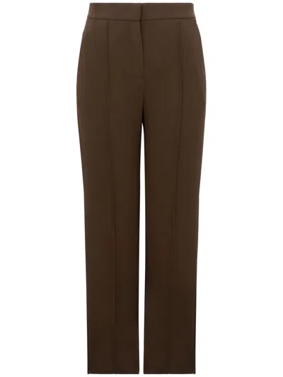 MAX MARA BROWN HIGH-WAISTED TROUSERS