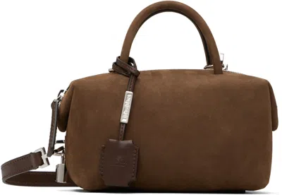 Max Mara Brown Holdalls Suede Bag