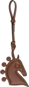 Max Mara Brown Horse Bag Charm In Brown