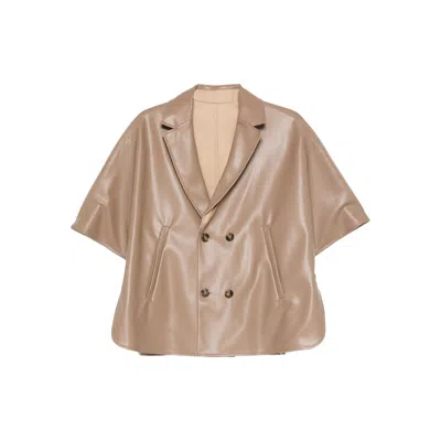 Max Mara Brown Jackets - Capes & Ponchos Women