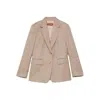 Max Mara Wool-blend Twill Blazer In Neutral