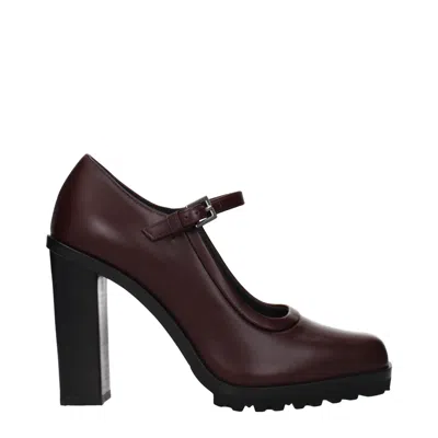Max Mara Brown Leather High Heel Women's Pumps In Multi