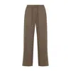 Max Mara Brown Straight-leg Trousers With Drawstring Waist In Brown