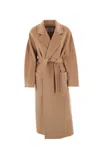 Max Mara Tan Locri Coat In Brown