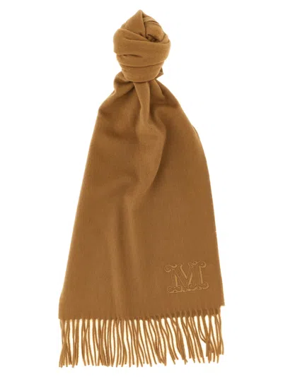 MAX MARA BROWN LOGO SCARF