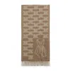 Max Mara Teddy-bear Motif Cashmere Scarf In Brown