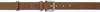 Max Mara Brown Long Leather Belt In 001 Tobacco