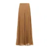 Max Mara Pianoforte Grembo Plisse Pants In Brown