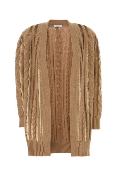 MAX MARA BROWN MIRCO CARDIGAN