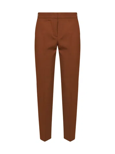 Max Mara Brown Mxmacino Slim-fit Trousers In Multi