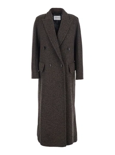 Max Mara Brown Notched Lapel Trench Coat