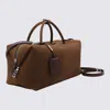 Max Mara Brown Old Suede Leather Top Handle Bag In Brown