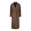 Max Mara Brown Overcoat In Virgin Wool In Brown
