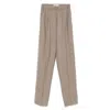 Max Mara Drawstring Waist Casual Pants In Brown