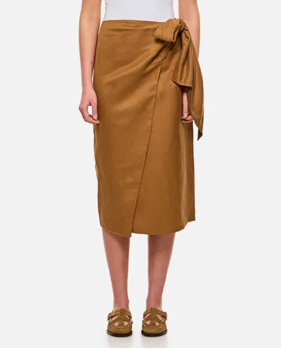 Max Mara Brown Pareo Skirt