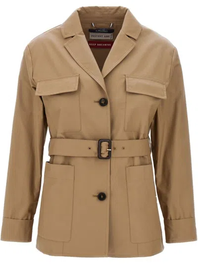 MAX MARA MAX MARA BROWN PARKA WITH TAILORED SILHOUETTE