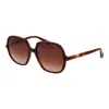 Max Mara Brown Plastic Sunglasses In Brown