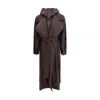 Max Mara Brown Polyamide Trench Coat In Brown