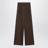 Max Mara Brown Prince Of Wales Trousers In Brown