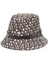 Max Mara Monogrammed Jacquard Bucket Hat In Brown