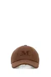 Max Mara Brown Raffia Circense Baseball Cap In Brown