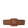 Max Mara Nylon And Cotton Raffia Belt In Brown