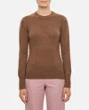 Max Mara Smirne Long Sleeved Crewneck Sweater In Brown