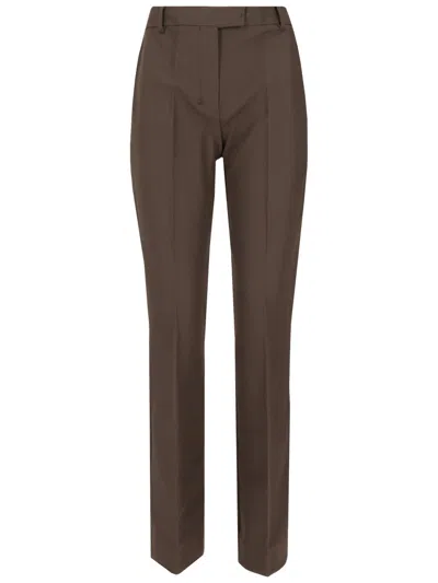 Max Mara Brown Regular Flat Front Pant