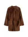 Max Mara Double-sided Lacon Wool Cardigan Coat In Brown