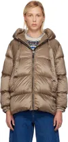 Max Mara Brown Seie Down Jacket In Brown