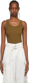 Max Mara Brown Show Tank Top In 008 Tobacco