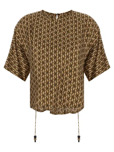 Max Mara Brown Silk Women's Blouse