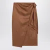 Max Mara Skirt In Linen And Silk Twill