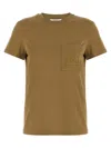 Max Mara Embroidered-logo Patch-pocket T-shirt In Brown
