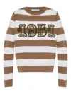 Max Mara Viterbo Wool Crewneck Sweater In Brown